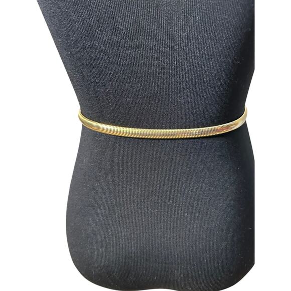 Accessocraft white cabochon stones gold tone stretch belt size small main image 8